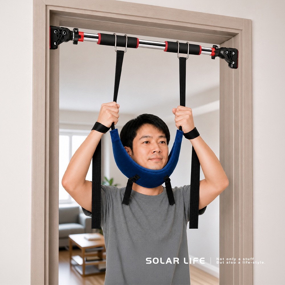 Solar Life 索樂生活 頸部舒展帶.頭頸部位伸展 脖子拉伸 牽引帶牽引器 懸掛拉筋 單槓配件-細節圖2