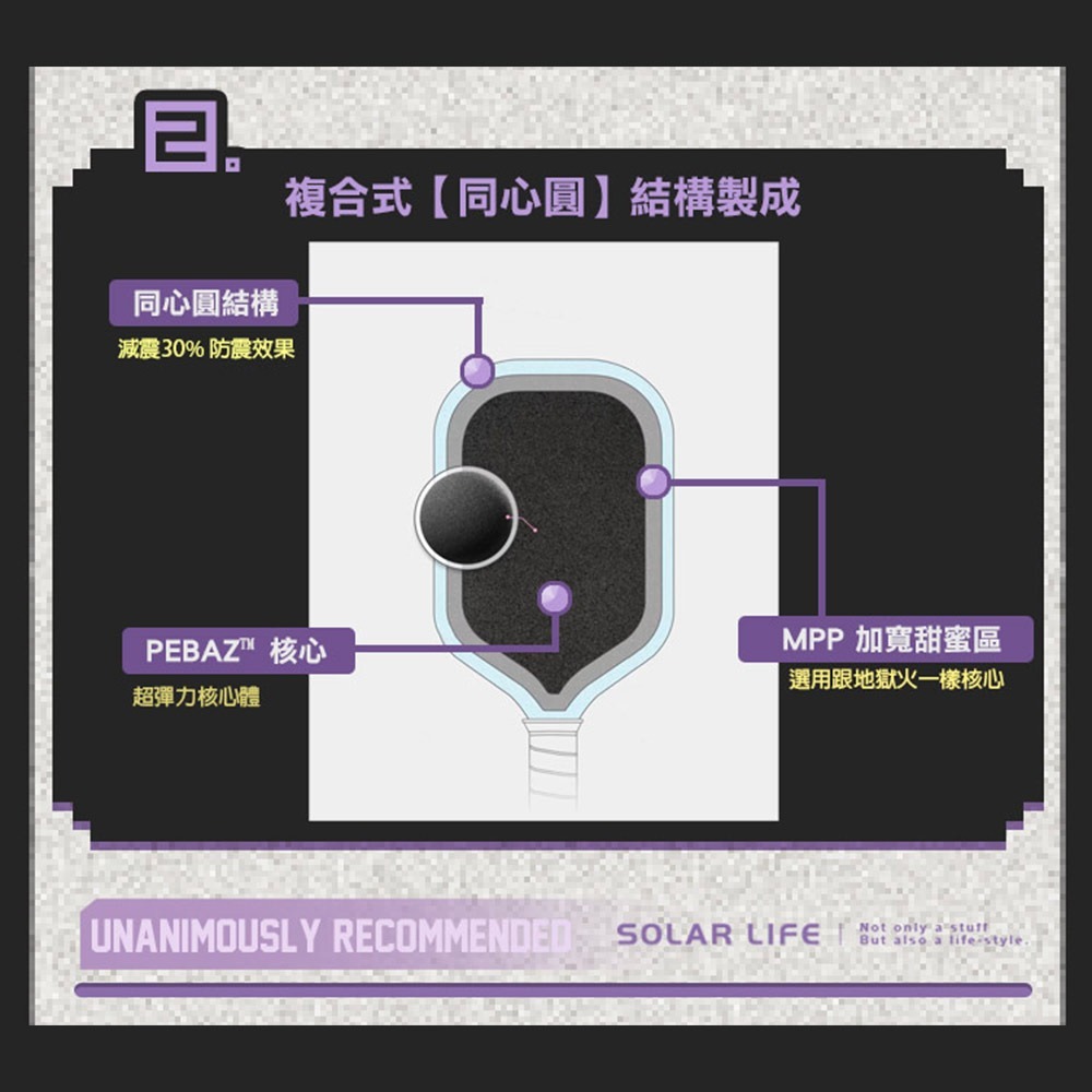美國Luzz Cannon EX 暴力加農砲Extra匹克球拍.Pickleball Paddle 碳纖維 比賽球拍-細節圖3
