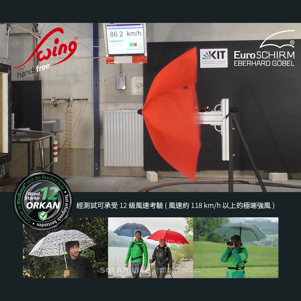 德國EuroSCHIRM  免持健行傘 大.登山雨傘 戶外健行傘 抗強風雨傘 免持雨傘 背包雨傘-細節圖3