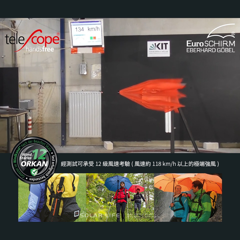 德國EuroSCHIRM  免持健行傘 小.登山雨傘 戶外健行傘 抗強風雨傘 免持雨傘 背包雨傘-細節圖3