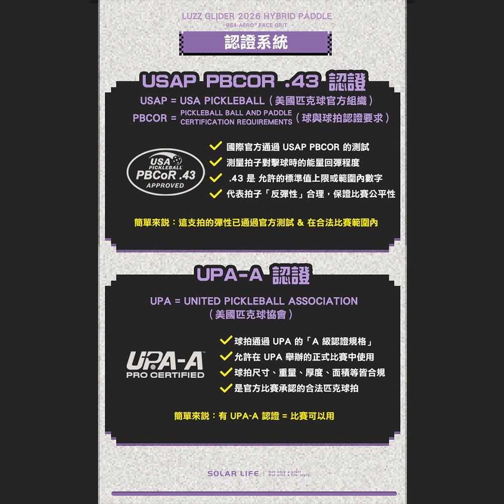 美國Luzz Chris Haworth簽名款 2026 Glider滑翔機匹克球拍.Pickleball Paddle-細節圖5