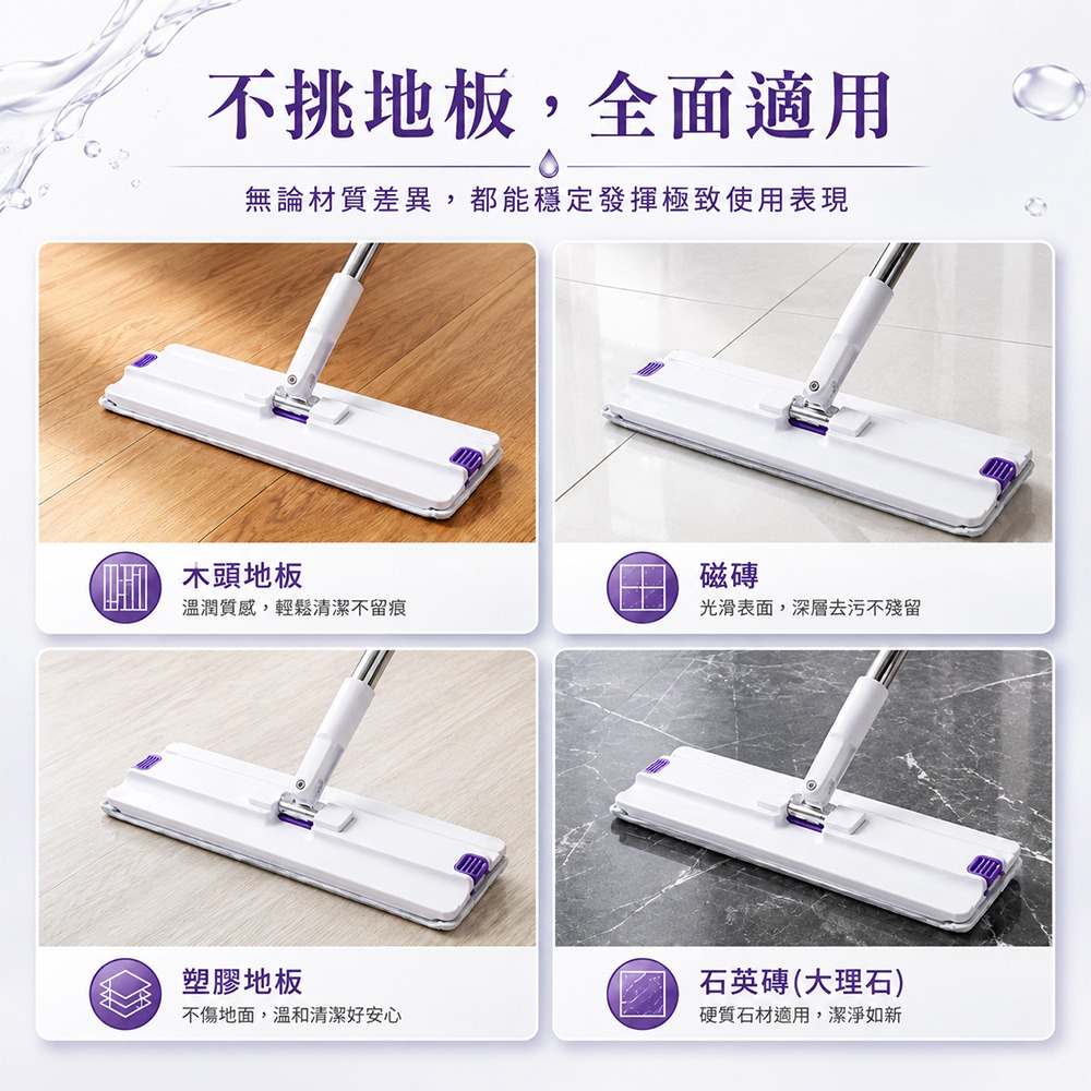 䨻能拖 平板淨污分離拖.免換水懶人拖把 省水拖把 平板拖把 懶人拖把組 淨污分離-細節圖7