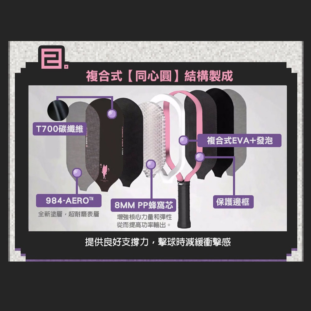 美國Luzz Gabby＇s Dollhouse 蓋比的娃娃屋 2026 Glider滑翔機匹克球拍.Picklebal-細節圖3