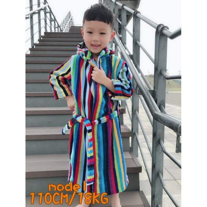 偉榮毛巾｜純棉兒童浴袍 連帽有可愛的小耳朵 連帽浴袍【90-120cm】帽子浴袍 純棉浴袍-細節圖5