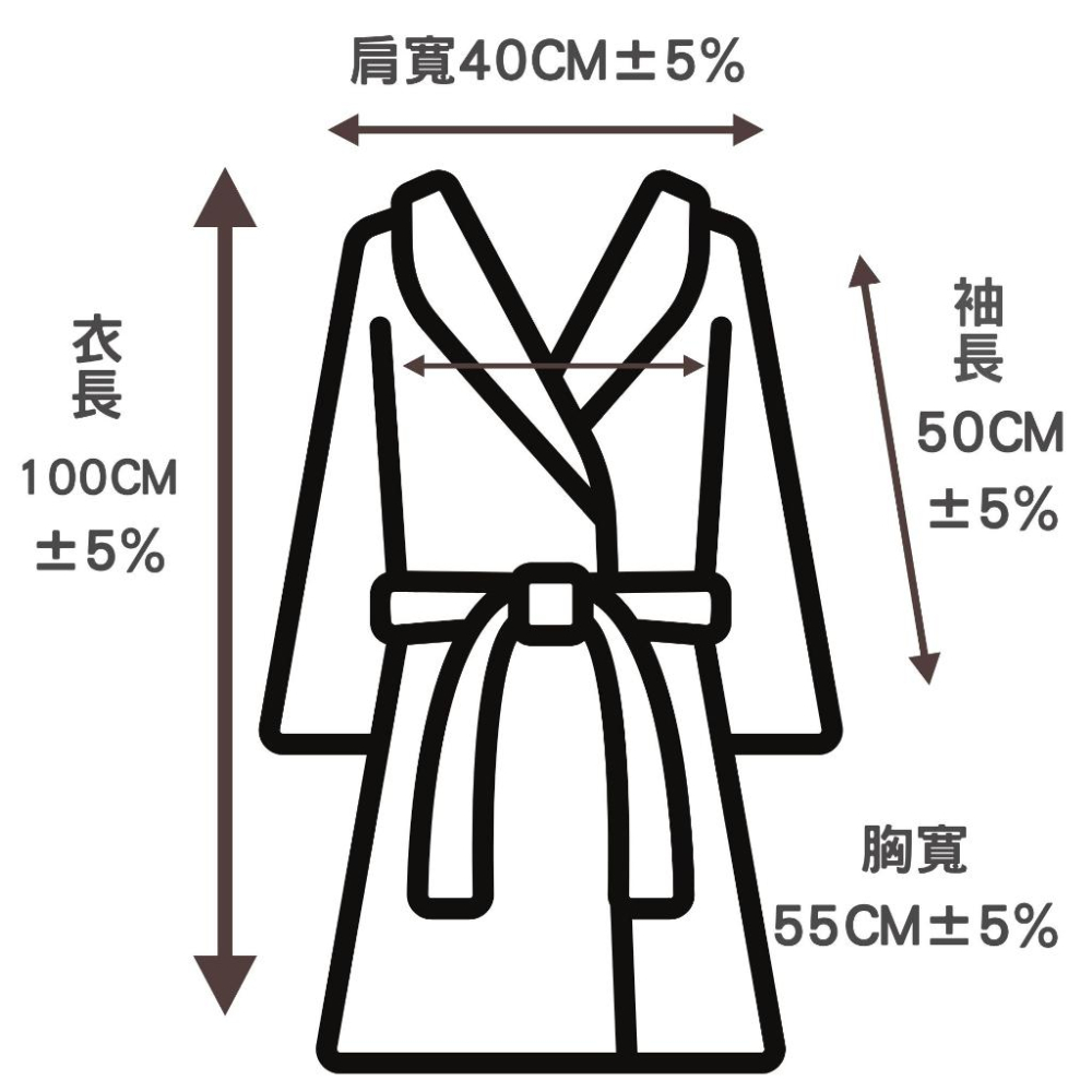偉榮毛巾｜台灣製造 純棉浴袍(L號)浴袍 140cm以上適穿 純棉浴袍 大人浴袍 吸水浴袍 睡袍 毛巾浴袍 大童浴袍 蜜-細節圖4