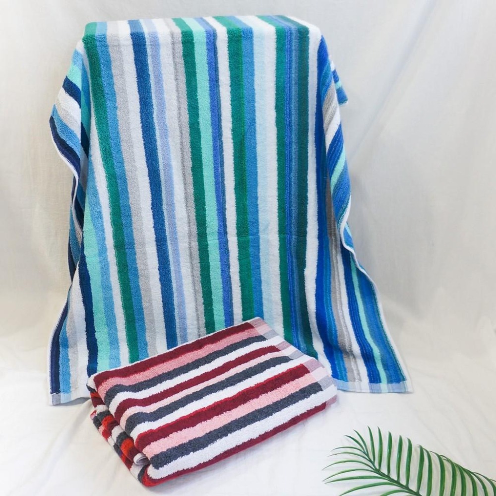 偉榮毛巾｜100%純棉彩色條紋雙股浴巾 細緻柔軟 純棉浴巾 飯店浴巾 吸水浴巾 大浴巾 台灣製浴巾-細節圖4
