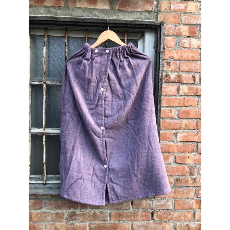 ((偉榮毛巾)) 【平口浴裙】鬆緊帶伸縮彈性大 有扣子方便穿脫  毛巾衣  美容衣-細節圖4