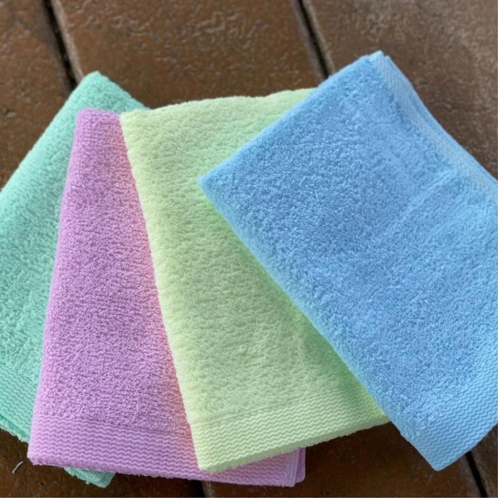 偉榮毛巾｜台灣製 超柔軟素面童巾 純棉毛巾 素面 兒童洗臉毛巾 一打12條裝 小孩毛巾 素面兒童毛巾 小條毛巾-細節圖3