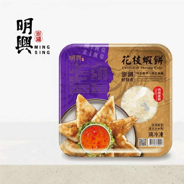 《澎湖名產》【明興花枝丸】厚片蝦餅/花枝蝦餅-細節圖2