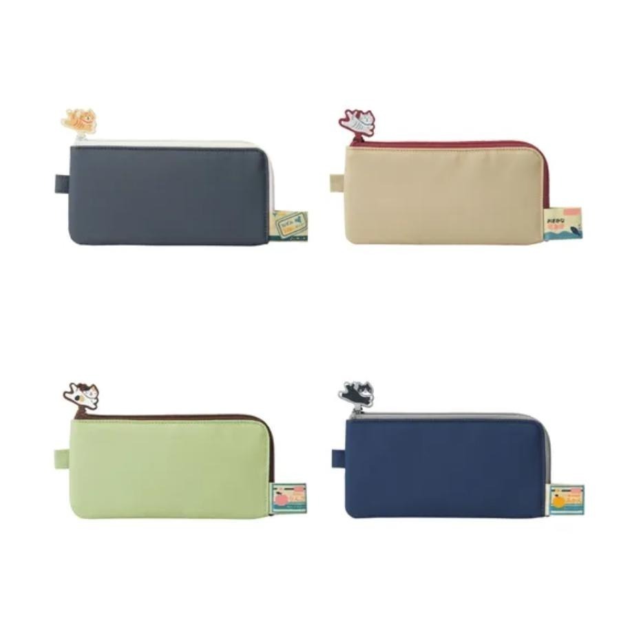 【有好事】景平貓多功能收納袋/文具袋/旅行證件包/多功能護照機票包-三色可選｜日貨選物-細節圖2