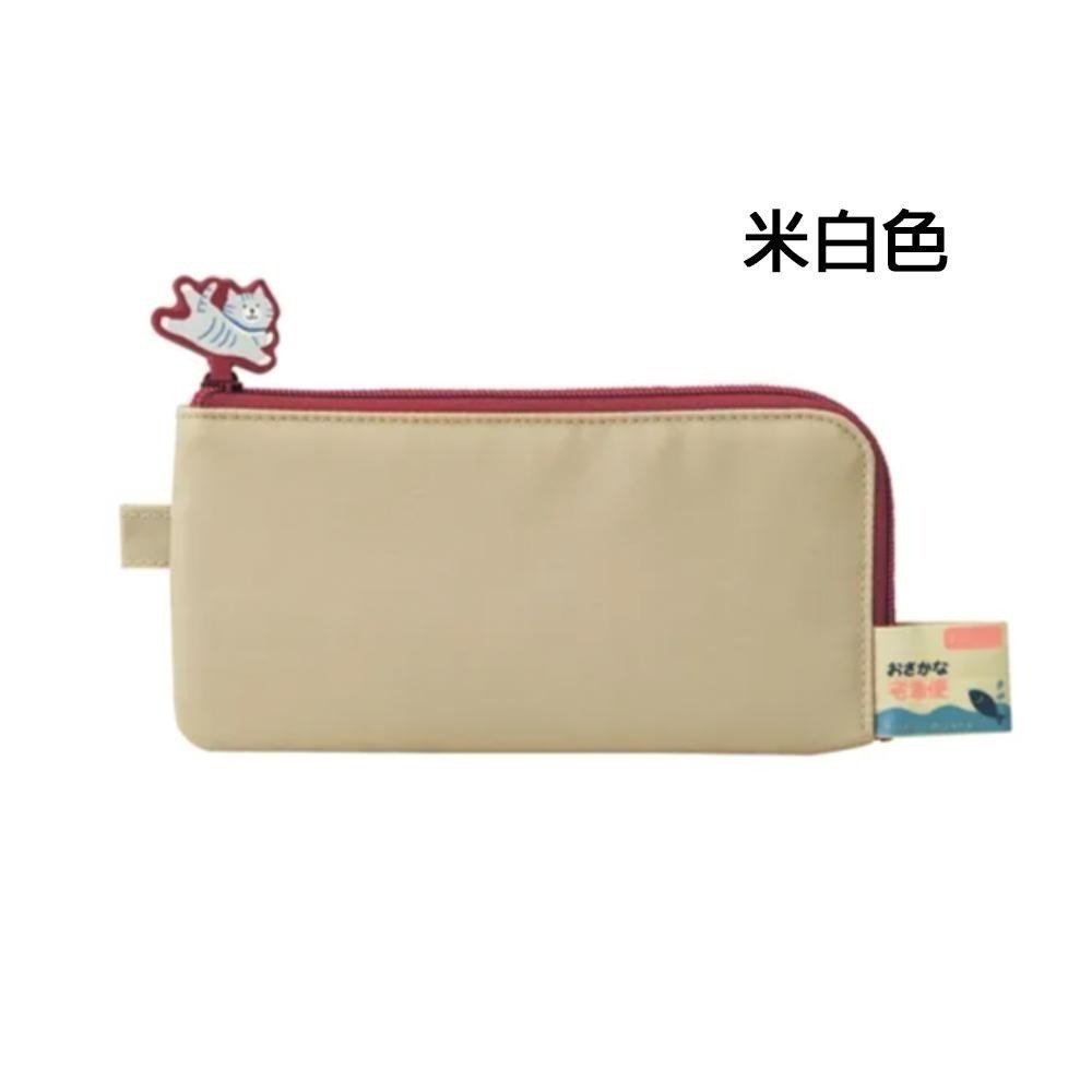 【有好事】景平貓多功能收納袋/文具袋/旅行證件包/多功能護照機票包-三色可選｜日貨選物-細節圖6