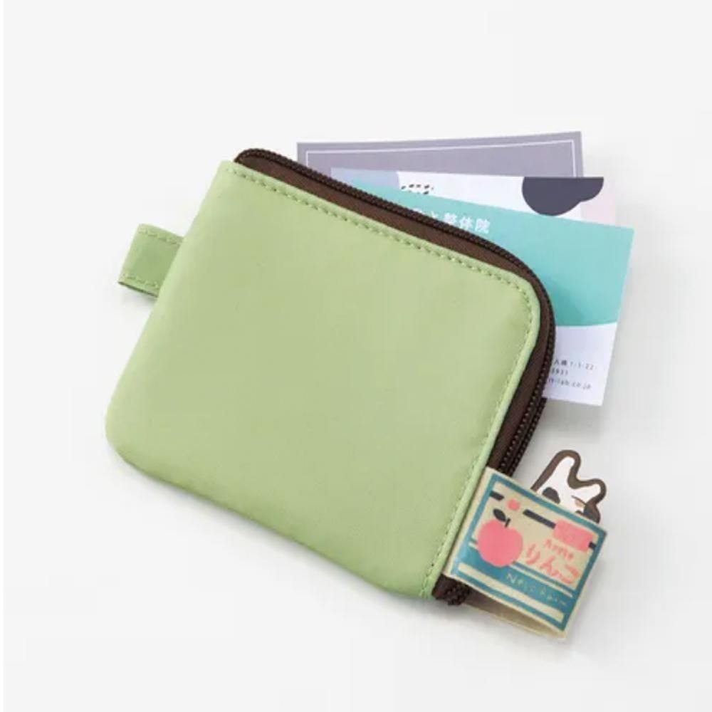 【有好事】景平貓多功能皮夾/  識別證 票卡夾 / 悠遊卡包 / 拉鍊零錢包 -兩色可選｜日貨選物-細節圖3