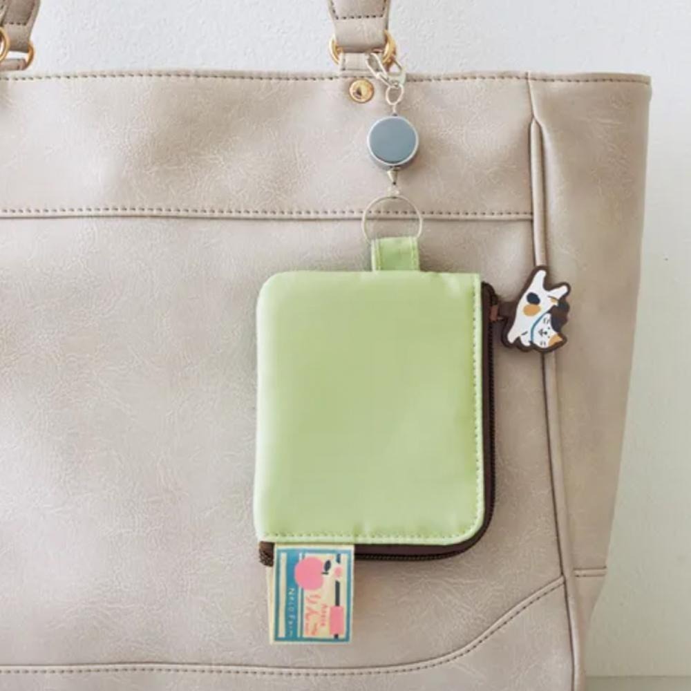 【有好事】景平貓多功能皮夾/  識別證 票卡夾 / 悠遊卡包 / 拉鍊零錢包 -兩色可選｜日貨選物-細節圖4