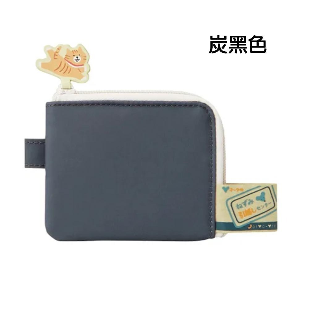 【有好事】景平貓多功能皮夾/  識別證 票卡夾 / 悠遊卡包 / 拉鍊零錢包 -兩色可選｜日貨選物-細節圖5