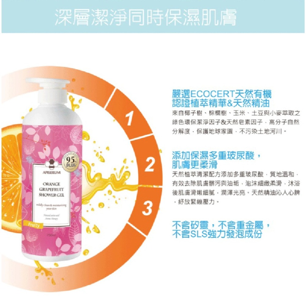 【有好事】 愛比森 甜橙葡萄柚精油沐浴精700ml 甜橙葡萄柚 長效保濕 香氛SPA 沐浴露 潔膚露｜官方授權-細節圖5