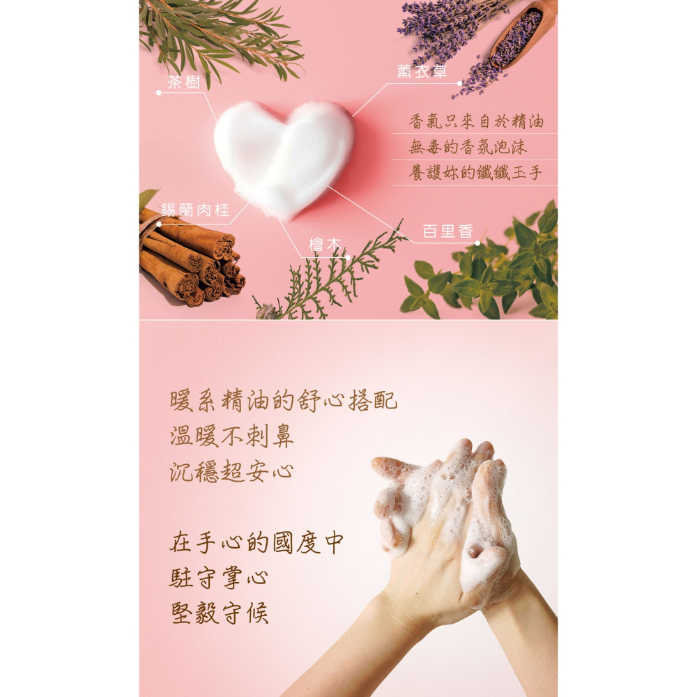 【有好事】愛比森 檜木百里香精油洗手慕斯500ml 草本配方 溫和保濕 ｜官方授權-細節圖3