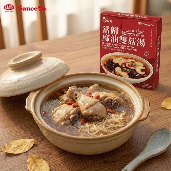 【有好事】味榮 醬有料 當歸麻油雙菇湯520g｜官方授權-細節圖2