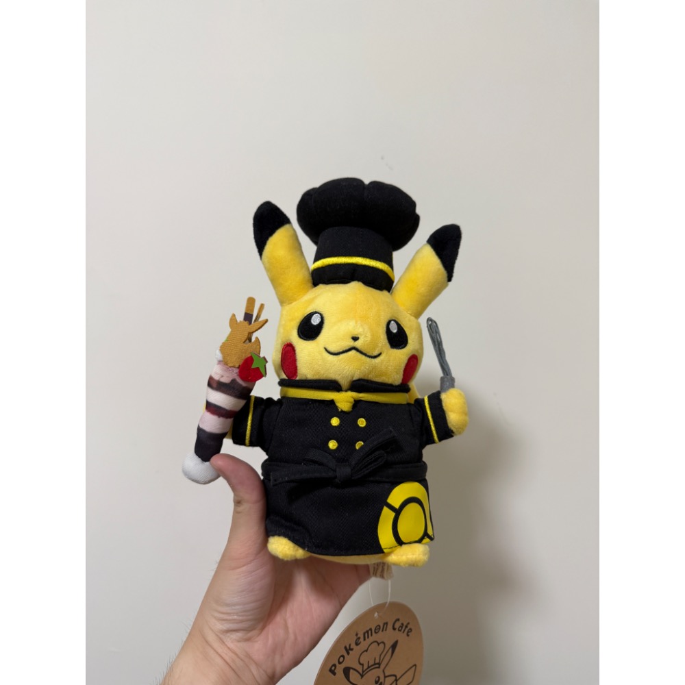 皮卡丘 廚師 玩偶 娃娃 寶可夢 寶可夢餐廳 日本 寶可夢中心 限定-細節圖2