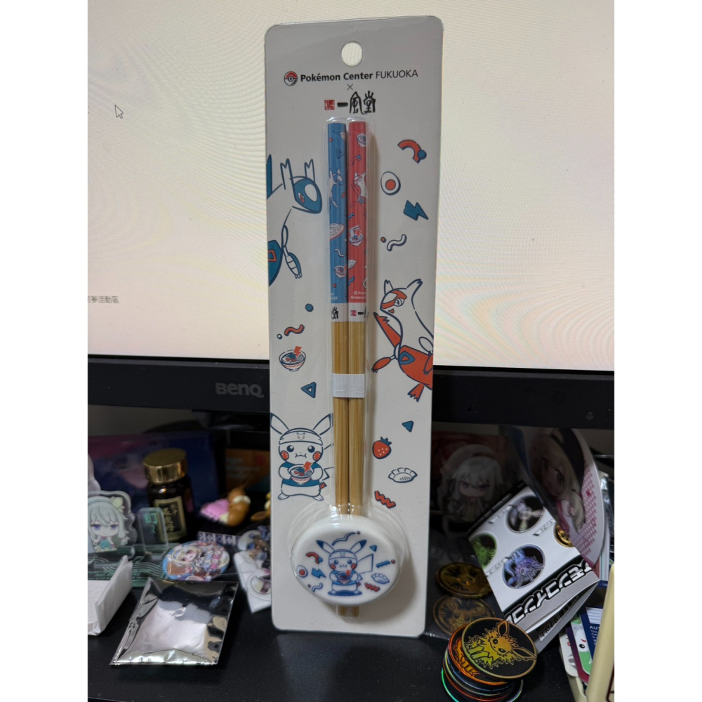 寶可夢中心 新開幕 福岡 徽章 一風堂 拉麵碗 筷 筷架-細節圖2
