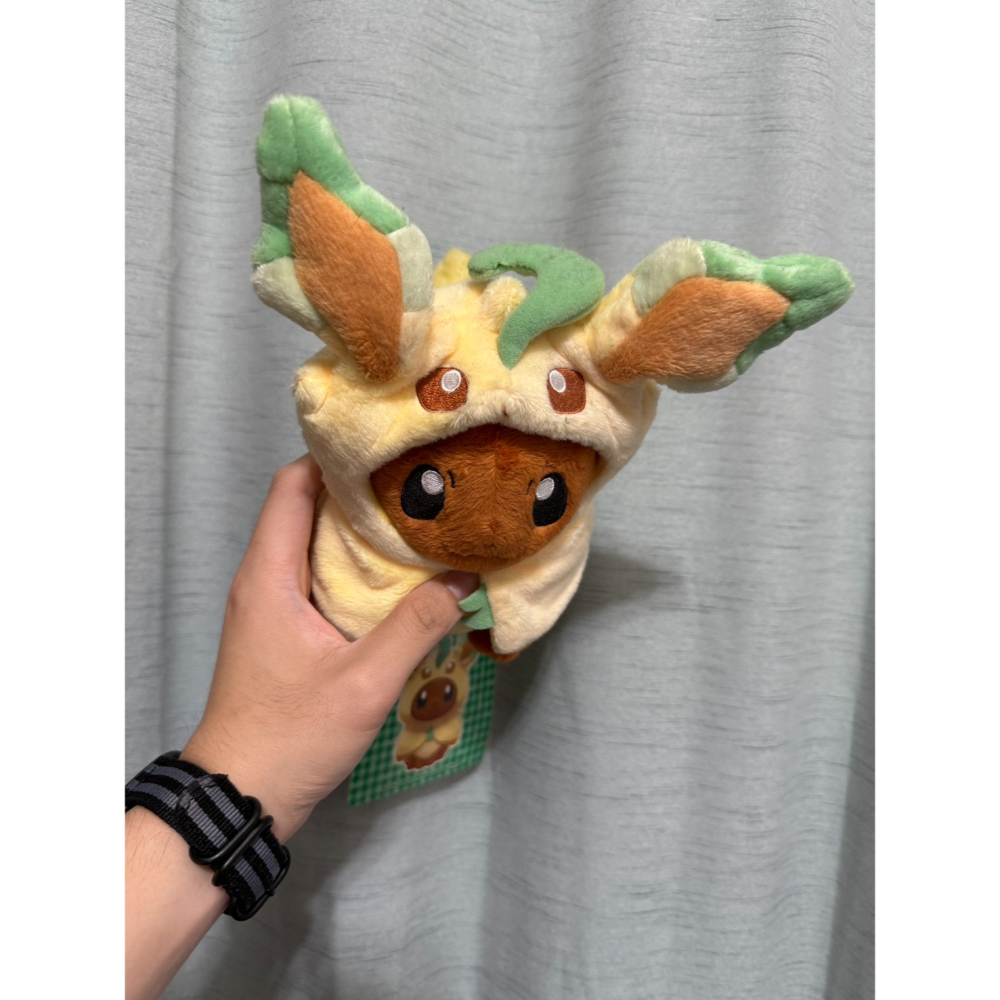 寶可夢中心 變裝 葉伊布 玩偶 娃娃 毛絨玩具 日本 寶可夢 已絕版 吊牌未拆-細節圖2