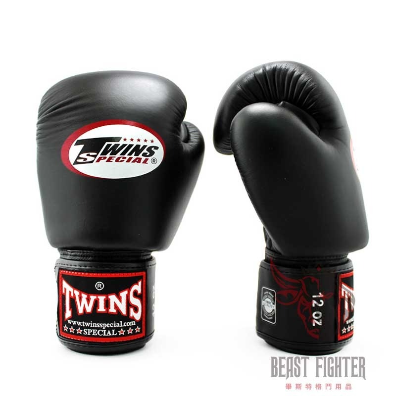 【畢斯特】TWINS 泰國 BGVL3 素色 真皮 拳擊手套 黑色 泰拳 踢拳 拳套 14oz 現貨-細節圖2