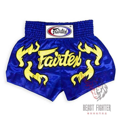 【畢斯特】Fairtex Muay short 泰拳褲 運動短褲 泰拳 踢拳 美版 大尺碼 藍色 L 現貨