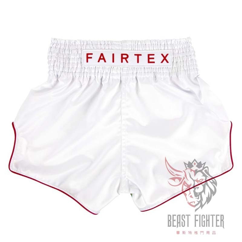 【畢斯特】Fairtex Muay short 泰拳褲 藝術水墨 猛獸 短褲 純白 M 現貨-細節圖2