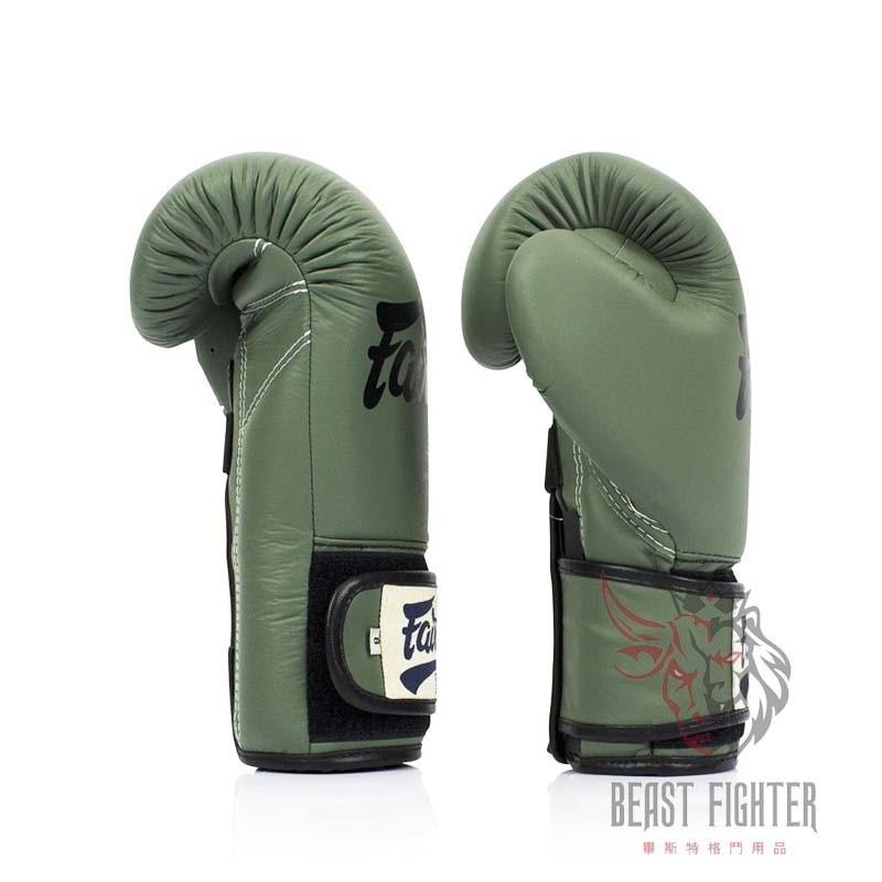 【畢斯特】Fairtex F-Day 經典軍綠 限定款 拳擊手套 泰拳 踢拳 拳套 16oz 現貨-細節圖3