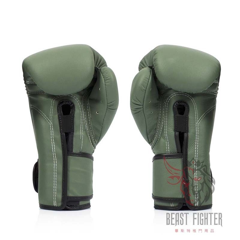 【畢斯特】Fairtex F-Day 經典軍綠 限定款 拳擊手套 泰拳 踢拳 拳套 16oz 現貨-細節圖4