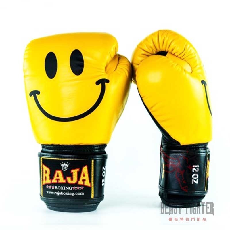 【畢斯特】RAJA  Fancy 系列 微笑 真皮製作 10 12 14 16 現貨 拳擊手套 泰拳 踢拳 拳套-細節圖3