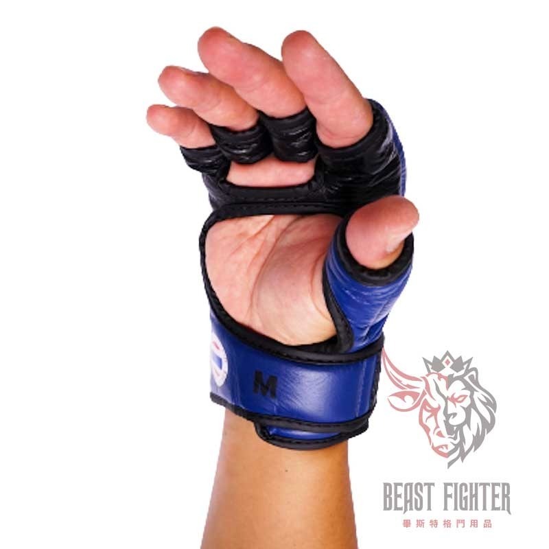 【畢斯特】MONGKOL 泰國品牌 MMA Pro 真皮 露指拳套 拇指包覆 專業散打 自由 搏擊 訓練 格鬥手套 現貨-細節圖5