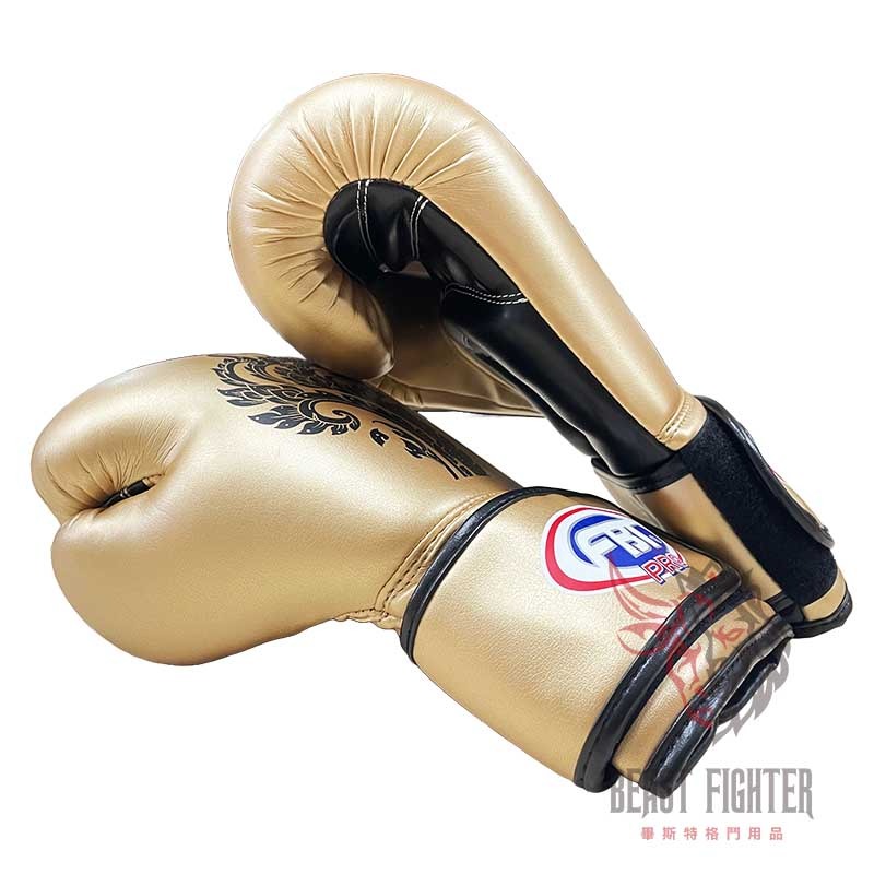 【畢斯特】FBT PRO 龍吟 拳擊手套 金色 泰拳 踢拳 拳套 12oz 現貨 新手適用-細節圖4