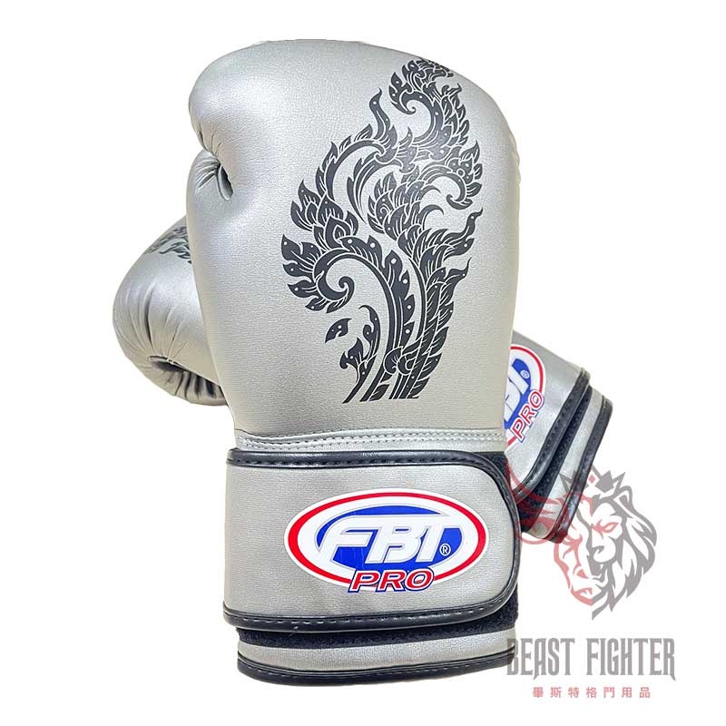 【畢斯特】FBT PRO 龍吟 拳擊手套 銀色 泰拳 踢拳 拳套 12oz 現貨 新手適用-細節圖4