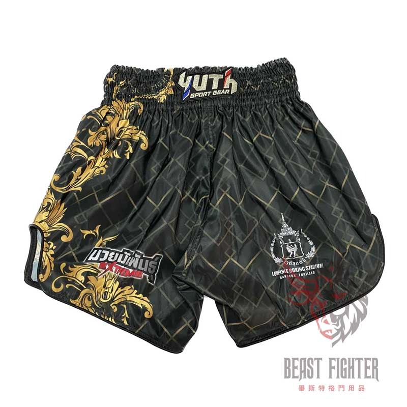 【畢斯特】Fairtex Fight 黯金龍紋 泰拳褲 M 現貨 運動短褲 拳擊 踢拳 泰拳-細節圖2