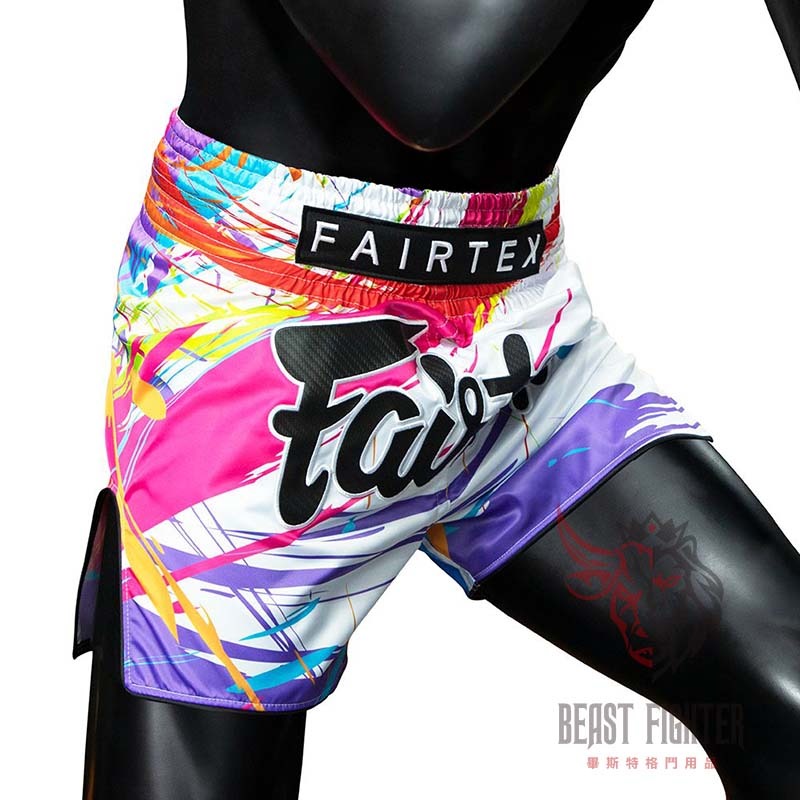 【畢斯特】Fairtex 2024 最新款 音樂祭典 白款 現貨 泰拳褲 運動短褲 拳擊 踢拳 泰拳-細節圖4