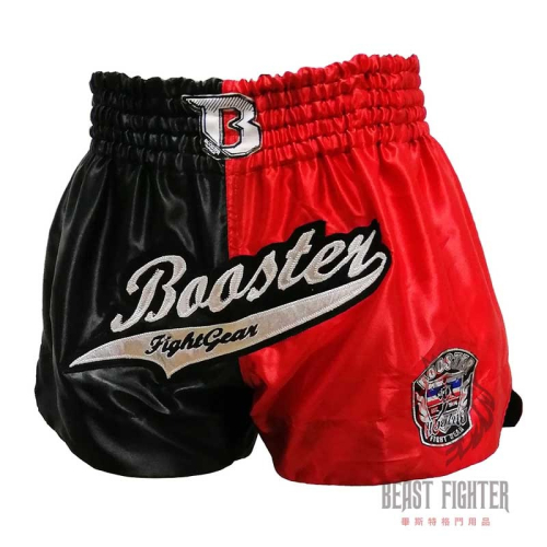 【畢斯特】Booster 紅黑撞色 M / XL 現貨 泰拳褲 運動短褲 拳擊 踢拳 泰拳