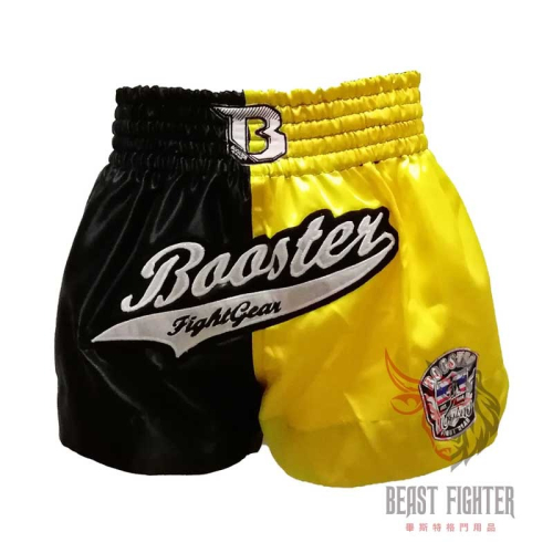 【畢斯特】Booster 黃黑撞色 M / L 現貨 泰拳褲 運動短褲 拳擊 踢拳 泰拳