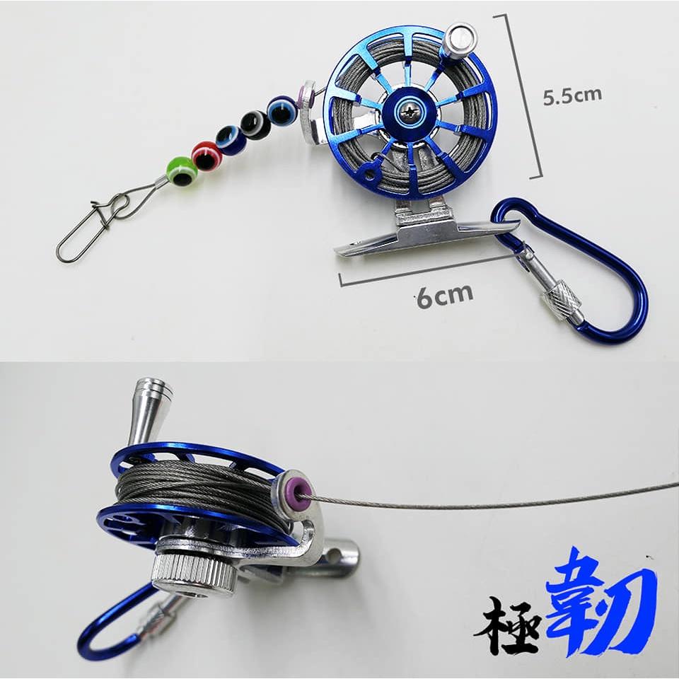 多功能 活魚扣套組 不鏽鋼活魚扣*5扣 、小魚輪*1 、8錢浮標*1、金屬地插*1 、防纏擋珠*5、包裝-細節圖2