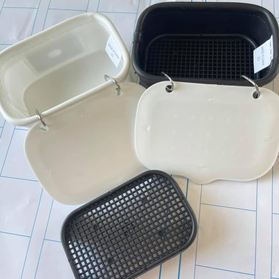 gamakatsu GM-2519 南極蝦盒 蟲餌盒 活餌盒 誘餌桶專用 誘餌盒 磯釣 黑色 白色 現貨-細節圖3