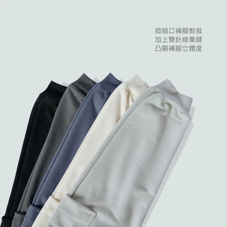 #140 台灣製 極厚磅 寬鬆 大口袋縮口棉褲-細節圖5