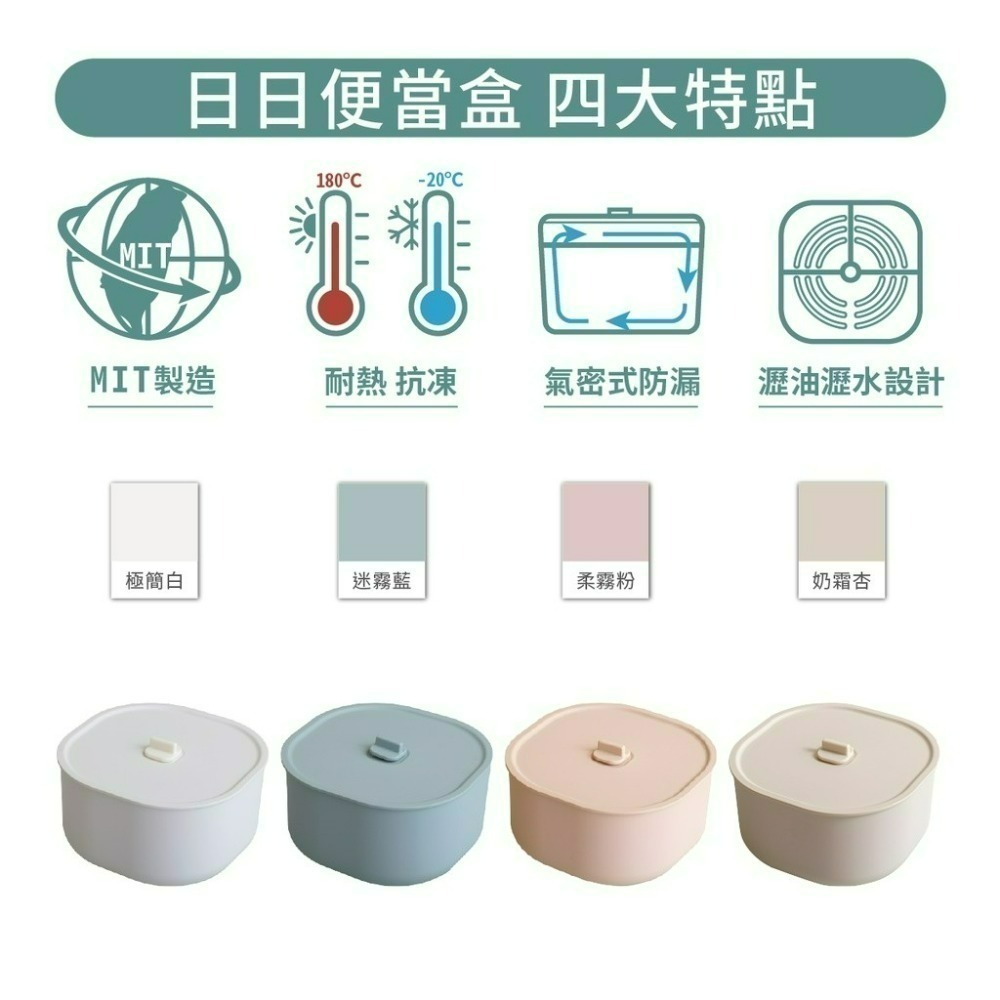 現貨快速出貨【ZING心穎良品 日日便當盒 全配 簡配】可微波 可蒸煮 耐酸鹼 台灣製造 便當 公司貨 餐盒-細節圖3