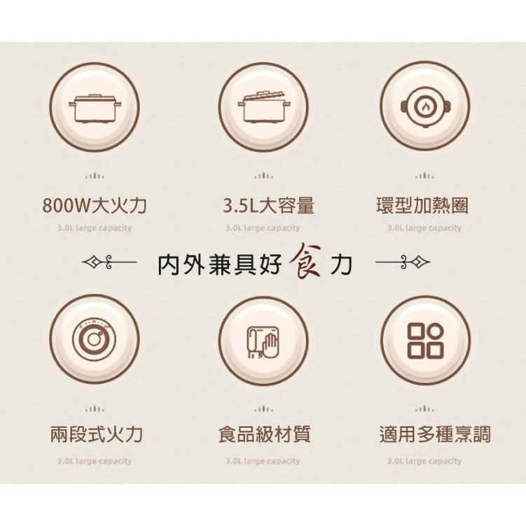 現貨公司貨保固✨【SONGEN松井 多功能美食電火鍋 SG-177HS】料理鍋 電烤爐 美食鍋 萬用鍋 附發票-細節圖4