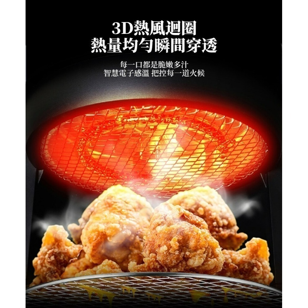 現貨免運公司貨保固✨【Glolux 晶鑽氣炸鍋小白金 (3.5L) AF3501】氣炸鍋 智能 全景 觸控式 高硼矽玻璃-細節圖6