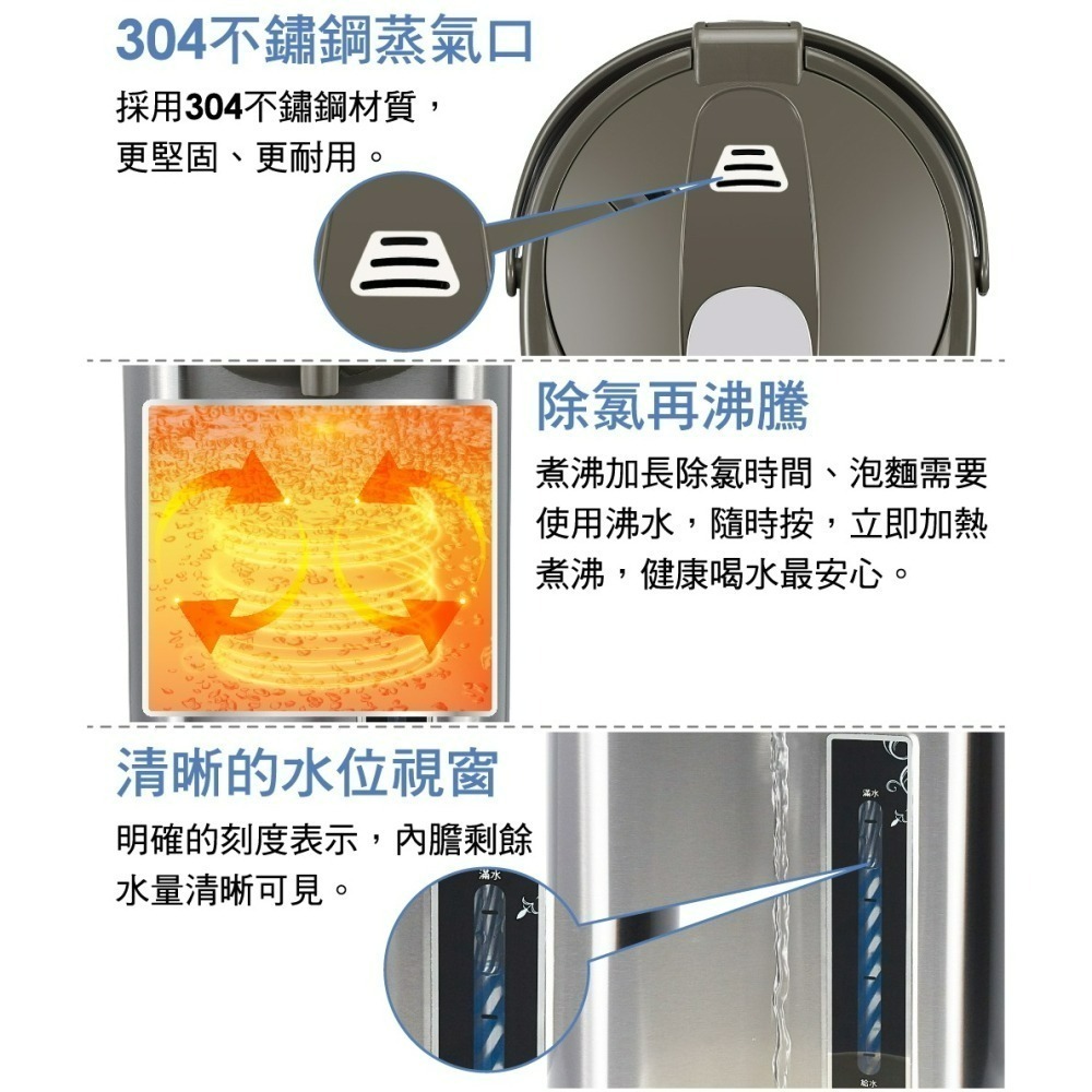 公司貨保固✨【大家源 304不銹鋼電熱水瓶4.8L TCY-204801】 碰杯/電動給水 熱水瓶 發票-細節圖8