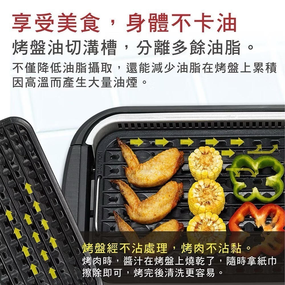 現貨免運公司貨保固🏆【大家源 排煙油切燒烤爐 TCY-371501】無煙 無油 燒烤 烤肉 牛排 中秋 附發票-細節圖3