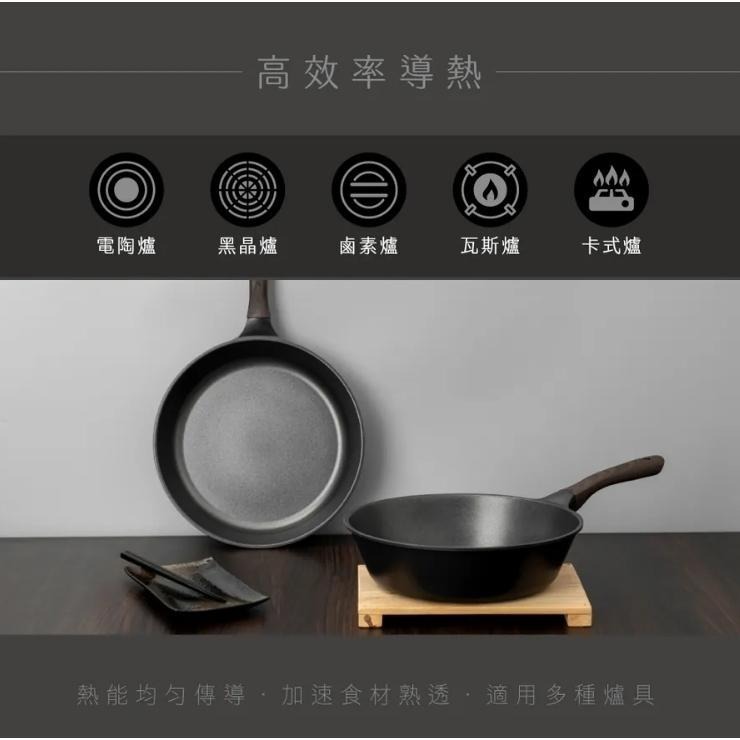 現貨公司貨✨【KINYO Penna系列 輕量鑄造不沾炒鍋 30cm PO-2350】無毒 韓國 不沾鍋 平底鍋 炒鍋-細節圖8