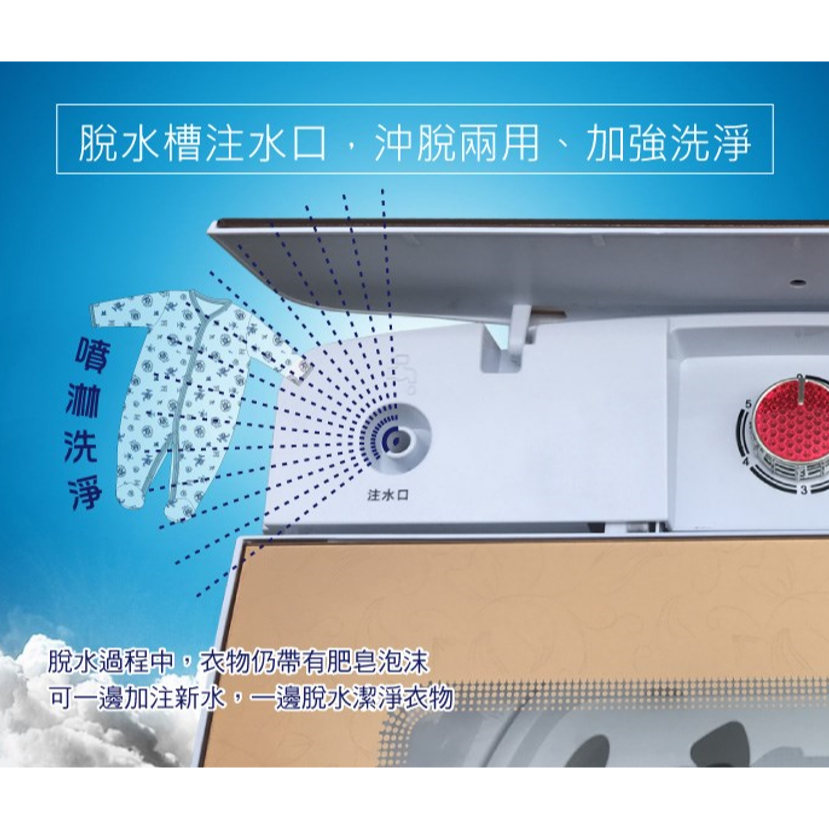 免運公司貨保固✨原廠直送【ZANWA晶華 高速靜音脫水機 10KG ZW-T58】滾筒 乾衣 脫水 洗衣 宿舍 公寓-細節圖8