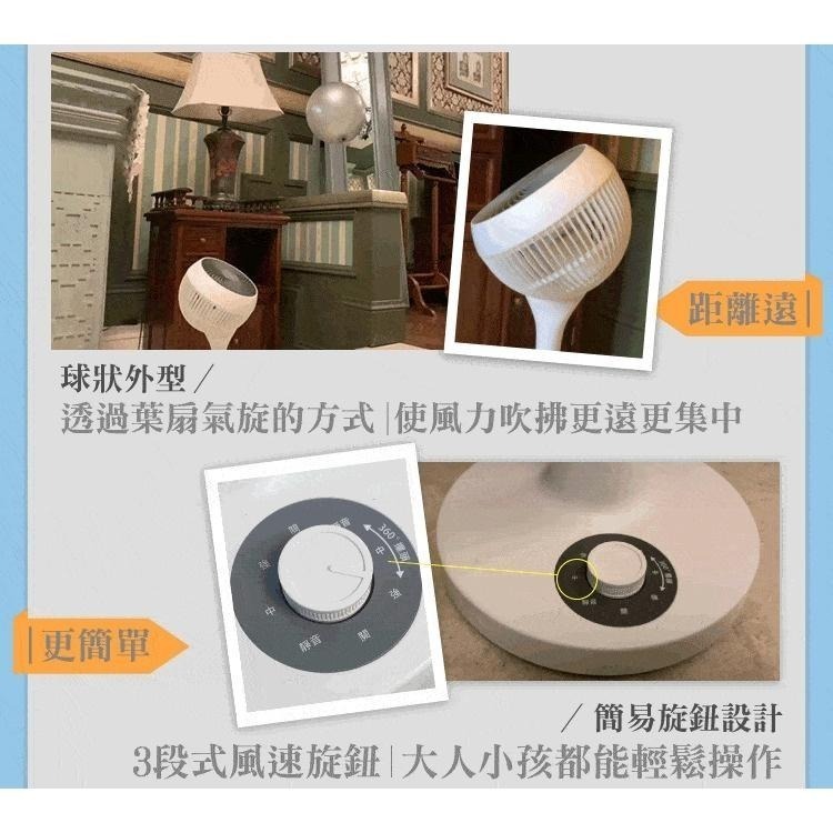 現貨免運公司貨保固✨【NICONICO 小白陀螺立扇 NI-GS902】 一代熱銷款 空氣循環 360度 空氣對流 立扇-細節圖7