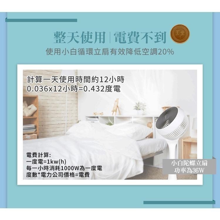 現貨免運公司貨保固✨【NICONICO 小白陀螺立扇 NI-GS902】 一代熱銷款 空氣循環 360度 空氣對流 立扇-細節圖8
