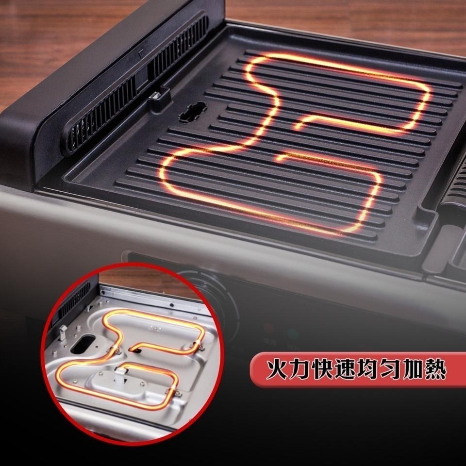 現貨免運公司貨保固✨【TELEFUNKEN 德律風根 不沾無煙雙烤盤 LT-BBQ2028】燒烤 烤盤 電烤盤-細節圖6